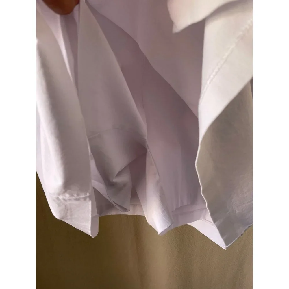Zac & Rachel White Side Tie Wrap Around Skirt with Undershorts - 22W - Picture 6 of 12